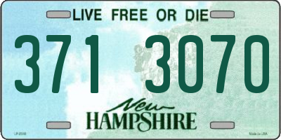 NH license plate 3713070