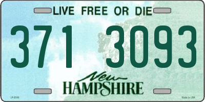 NH license plate 3713093