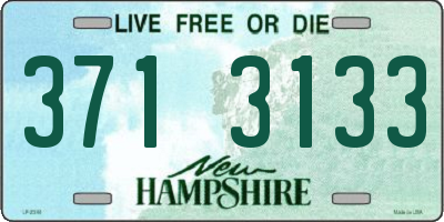 NH license plate 3713133