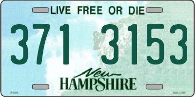 NH license plate 3713153