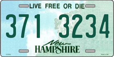 NH license plate 3713234
