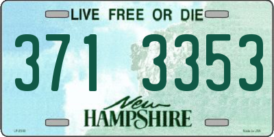 NH license plate 3713353