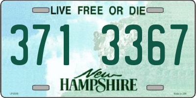 NH license plate 3713367