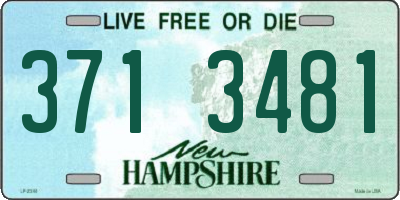 NH license plate 3713481