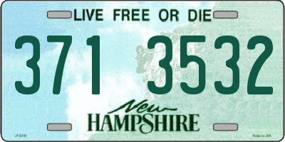 NH license plate 3713532