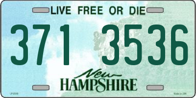 NH license plate 3713536