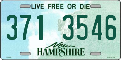 NH license plate 3713546
