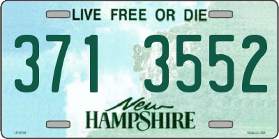 NH license plate 3713552
