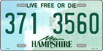 NH license plate 3713560