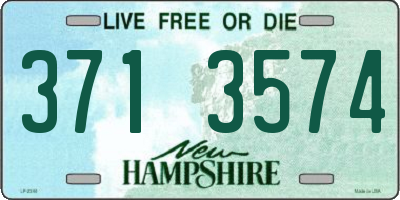 NH license plate 3713574