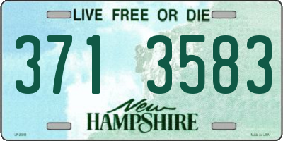 NH license plate 3713583