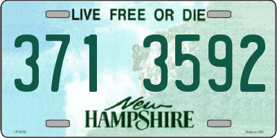 NH license plate 3713592