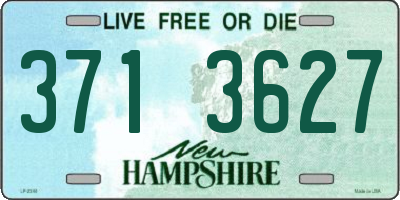 NH license plate 3713627