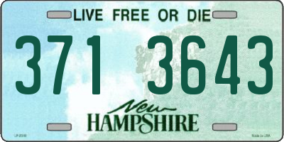 NH license plate 3713643
