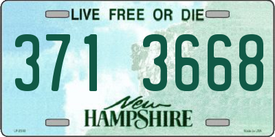 NH license plate 3713668