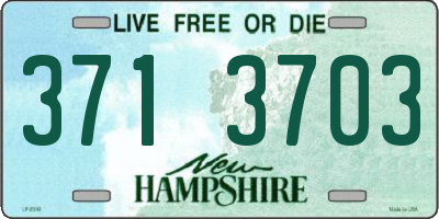 NH license plate 3713703