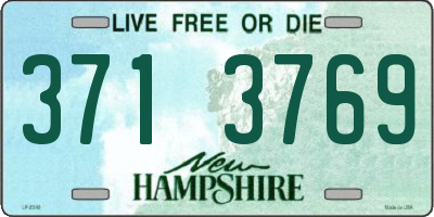 NH license plate 3713769
