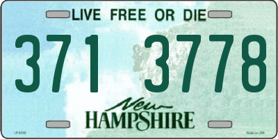 NH license plate 3713778