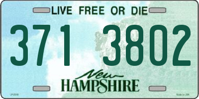 NH license plate 3713802