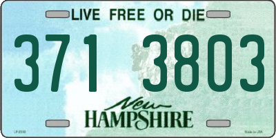 NH license plate 3713803
