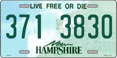 NH license plate 3713830