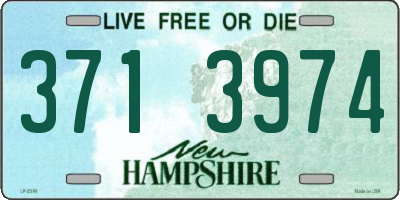NH license plate 3713974