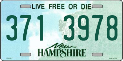 NH license plate 3713978