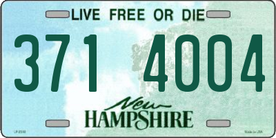 NH license plate 3714004