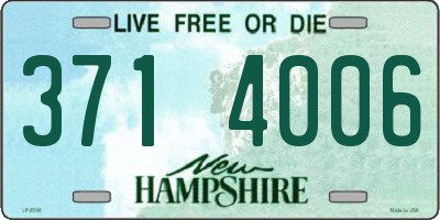 NH license plate 3714006