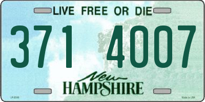 NH license plate 3714007