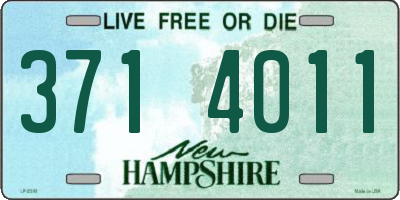 NH license plate 3714011
