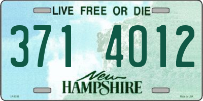 NH license plate 3714012