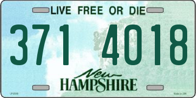 NH license plate 3714018