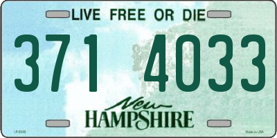 NH license plate 3714033