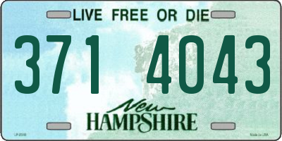 NH license plate 3714043