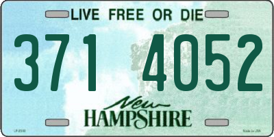 NH license plate 3714052