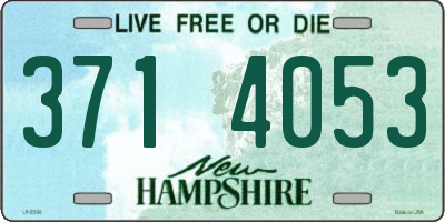 NH license plate 3714053