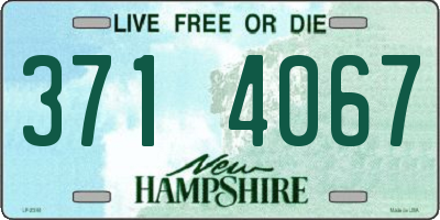 NH license plate 3714067