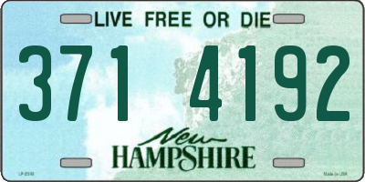 NH license plate 3714192