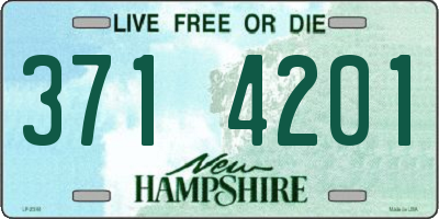 NH license plate 3714201