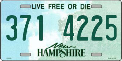 NH license plate 3714225