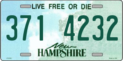 NH license plate 3714232