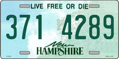 NH license plate 3714289