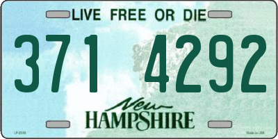 NH license plate 3714292