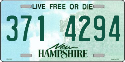 NH license plate 3714294