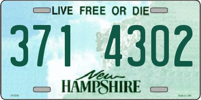 NH license plate 3714302