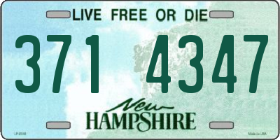 NH license plate 3714347