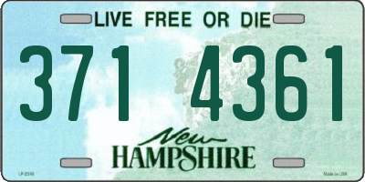 NH license plate 3714361