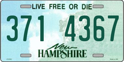 NH license plate 3714367