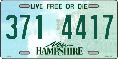 NH license plate 3714417